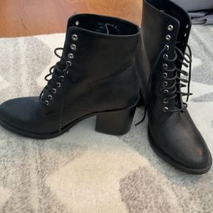 Jeffrey Campbell mid-heel lace-up military boots